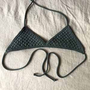 NW Mikoh Crochet Top in Army.